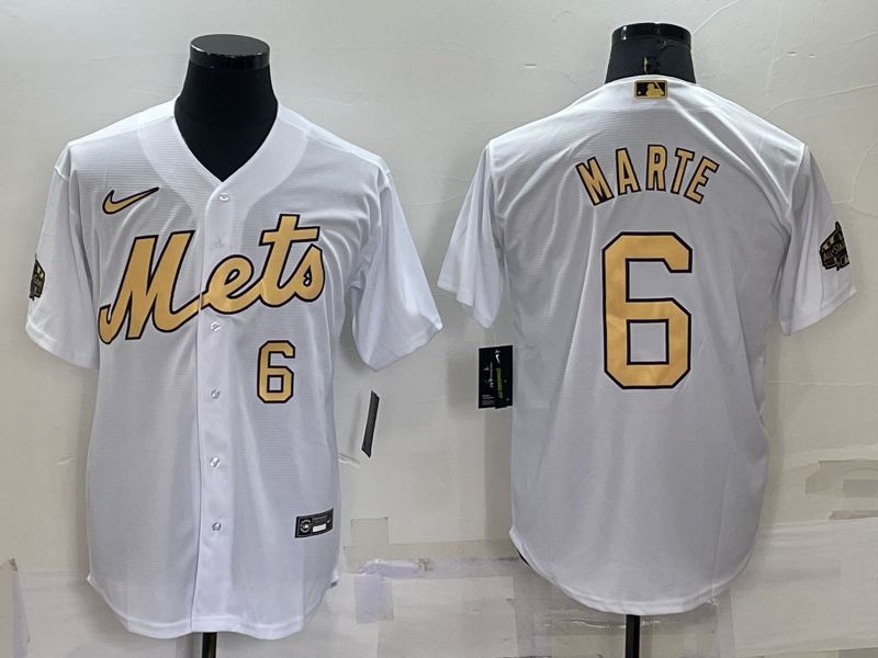 Men New York Mets #6 Marte White 2022 All Star Game Nike MLB Jersey->new york mets->MLB Jersey